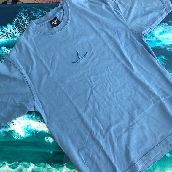 Prana Blue Cotton Short Sleeve Tee - Picture 2 of 4